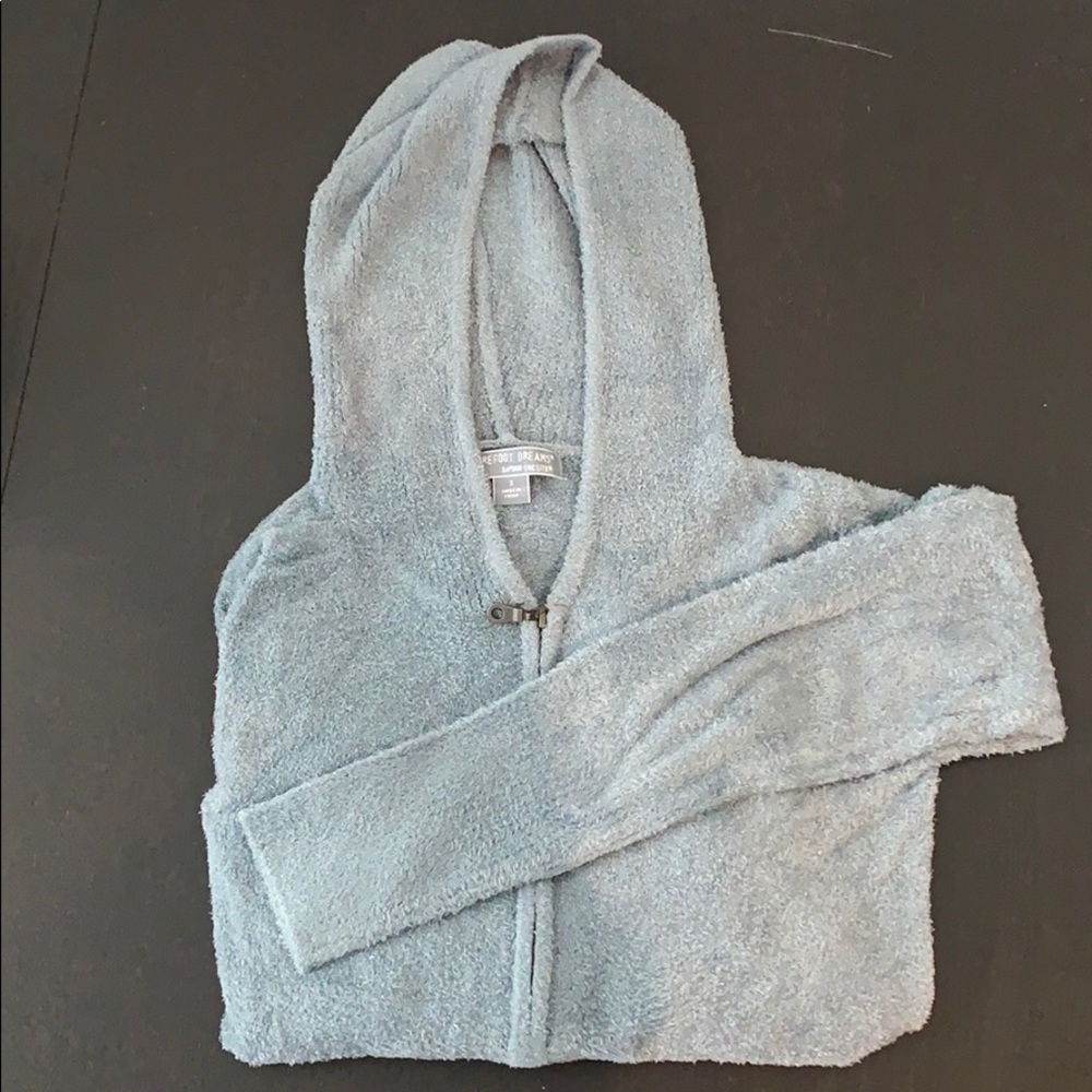 Barefoot Dreams Blue Zip Up Hoodie
